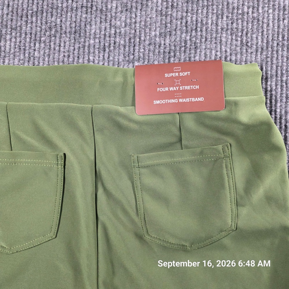 Polished & Poised Womens 2XL Green Skinny Stretch Pants Smoothing Waistband NWT - Picture 8 of 9